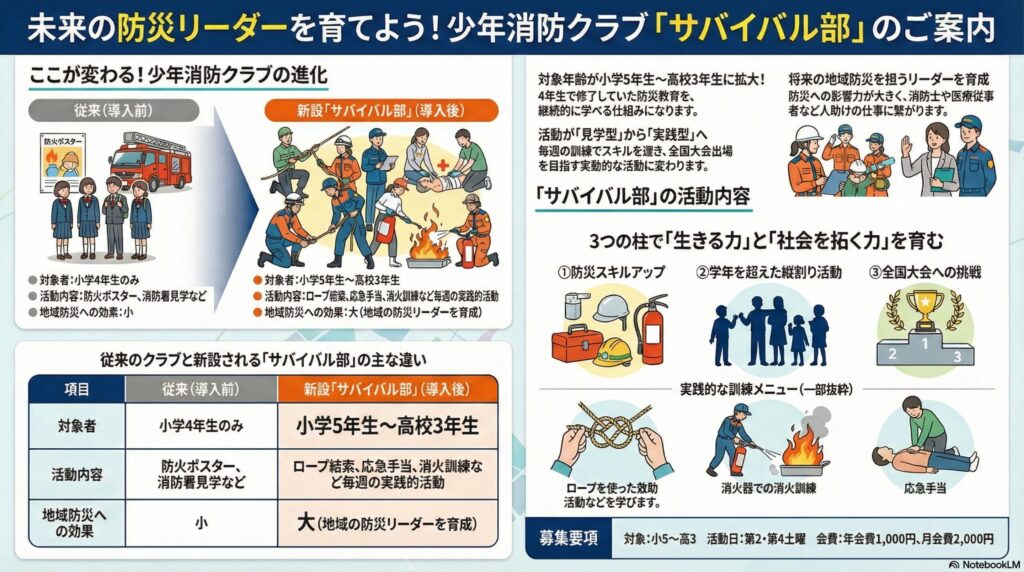 サバイバル部の説明資料